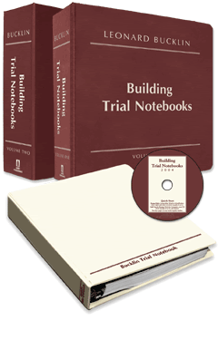 Leonard Bucklin's Trial Notebook System